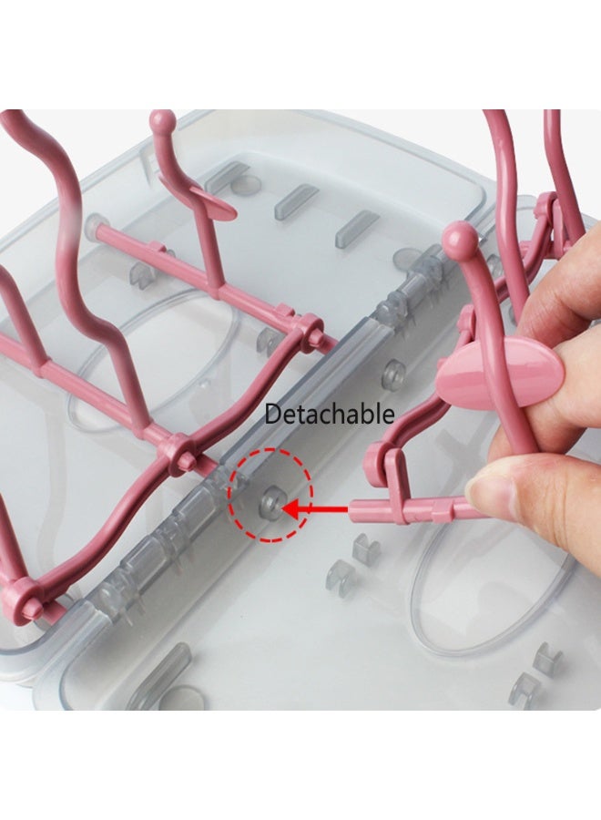 Baby Bottle Drying Rack Collapsible Reusable Bottle Dryer Holder or Bottles, Teats, Cups, Pump Parts - Image 3